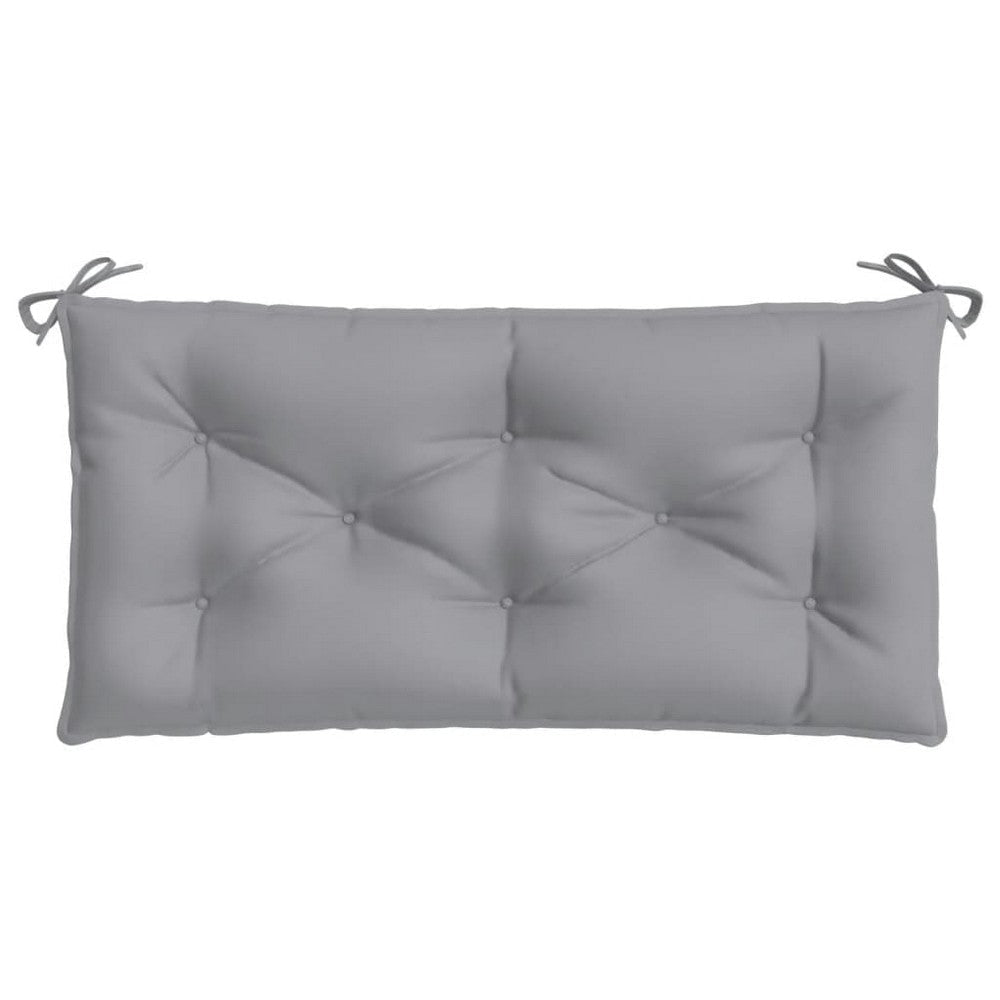 Claire Outdoor Cushion for Bench Set of 2 39in Gray Tufted Oxford BM325915