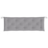 Claire Outdoor Cushion for Bench w Tie Ropes 59in Gray Tufted Oxford BM325916