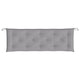Claire Outdoor Cushion for Bench w Tie Ropes 59in Gray Tufted Oxford BM325916