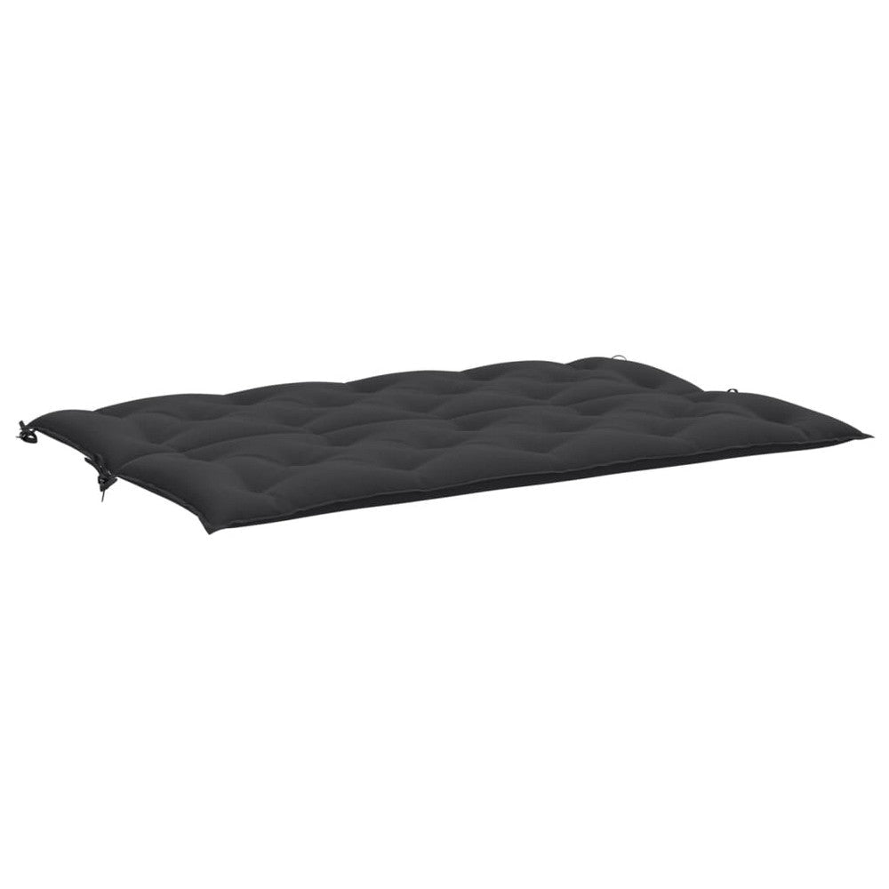 Claire Outdoor Cushion for Bench, 59 Inch, Black Tufted Oxford Fabric