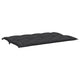 Claire Outdoor Cushion for Bench, 59 Inch, Black Tufted Oxford Fabric
