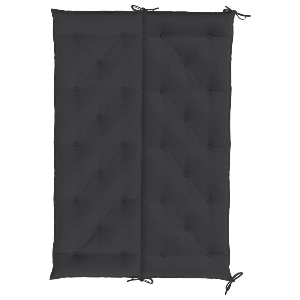 Claire Outdoor Cushion for Bench 59 Inch Black Tufted Oxford Fabric BM325917