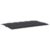 Claire Outdoor Cushion for Bench, 71 Inch, Black Tufted Oxford Fabric