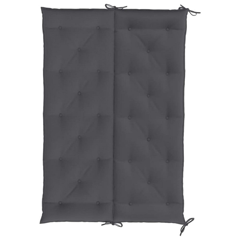 Claire Outdoor Cushion for Bench 59 Inch Dark Gray Tufted Oxford BM325919