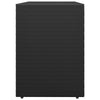 Outdoor Storage Cabinet Solid Acacia Wood 39 Inch Black PE Rattan BM325920