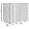 Outdoor Storage Cabinet Solid Acacia Wood 39 Inch Black PE Rattan BM325920