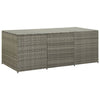 Outdoor Storage Box with Gas Lift, 71 Inch Rectangular, Gray Rattan