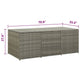 Outdoor Storage Box with Gas Lift 71 Inch Rectangular Gray Rattan BM325921