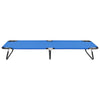 Zena Outdoor Foldable Sun Chaise Lounger 75inch Steel Blue Polyester BM325922