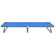 Zena Outdoor Foldable Sun Chaise Lounger 75inch Steel Blue Polyester BM325922