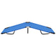 Zena Outdoor Foldable Sun Chaise Lounger 75inch Steel Blue Polyester BM325922