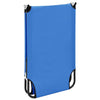 Zena Outdoor Foldable Sun Chaise Lounger 75inch Steel Blue Polyester BM325922