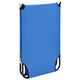 Zena Outdoor Foldable Sun Chaise Lounger 75inch Steel Blue Polyester BM325922