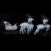 Outdoor 4 Reindeer n Sleigh Christmas Decoration, 100 LEDs, Cool White