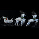 Outdoor 4 Reindeer n Sleigh Christmas Decoration, 100 LEDs, Cool White