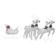 Outdoor 4 Reindeer n Sleigh Christmas Decoration 100 LEDs Cool White BM325925