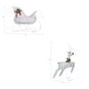 Outdoor 4 Reindeer n Sleigh Christmas Decoration 100 LEDs Cool White BM325925