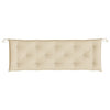 Claire Cushion for Bench with Tie Ropes Beige Tufted Oxford Fabric BM325929