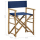 Foldable Directors Chair Set of 2 Accent Bamboo Frame Blue Polyester BM325931