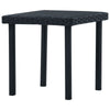 Outdoor Side End Tea Table 16 Inch Steel Square Black Poly Rattan BM325932