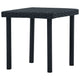 Outdoor Side End Tea Table 16 Inch Steel Square Black Poly Rattan BM325932