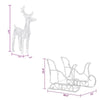 Outdoor 6 Reindeer and Sleigh Christmas Decoration 320 Warm White LED BM325933