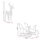 Outdoor 6 Reindeer and Sleigh Christmas Decoration 320 Warm White LED BM325933