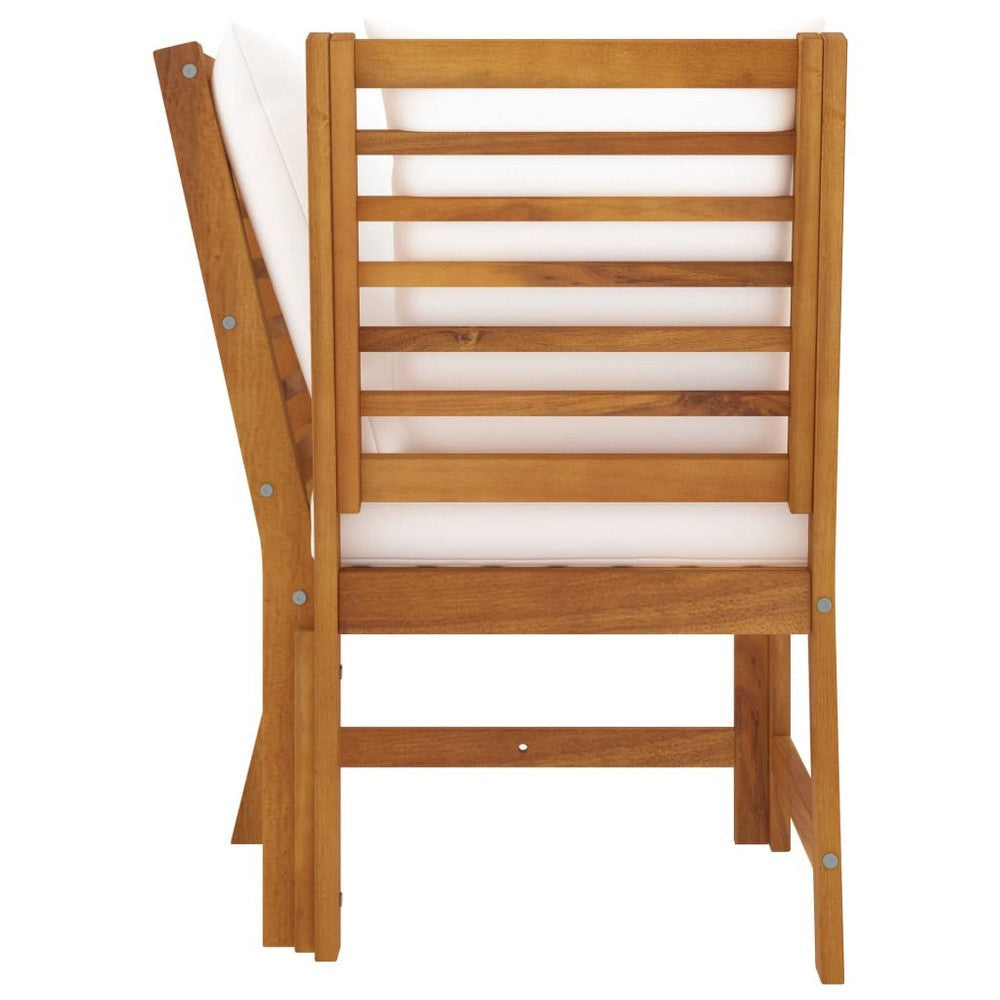 Outdoor Modular Sectional Corner Sofa Wedge Seat Slatted Acacia Wood BM325935