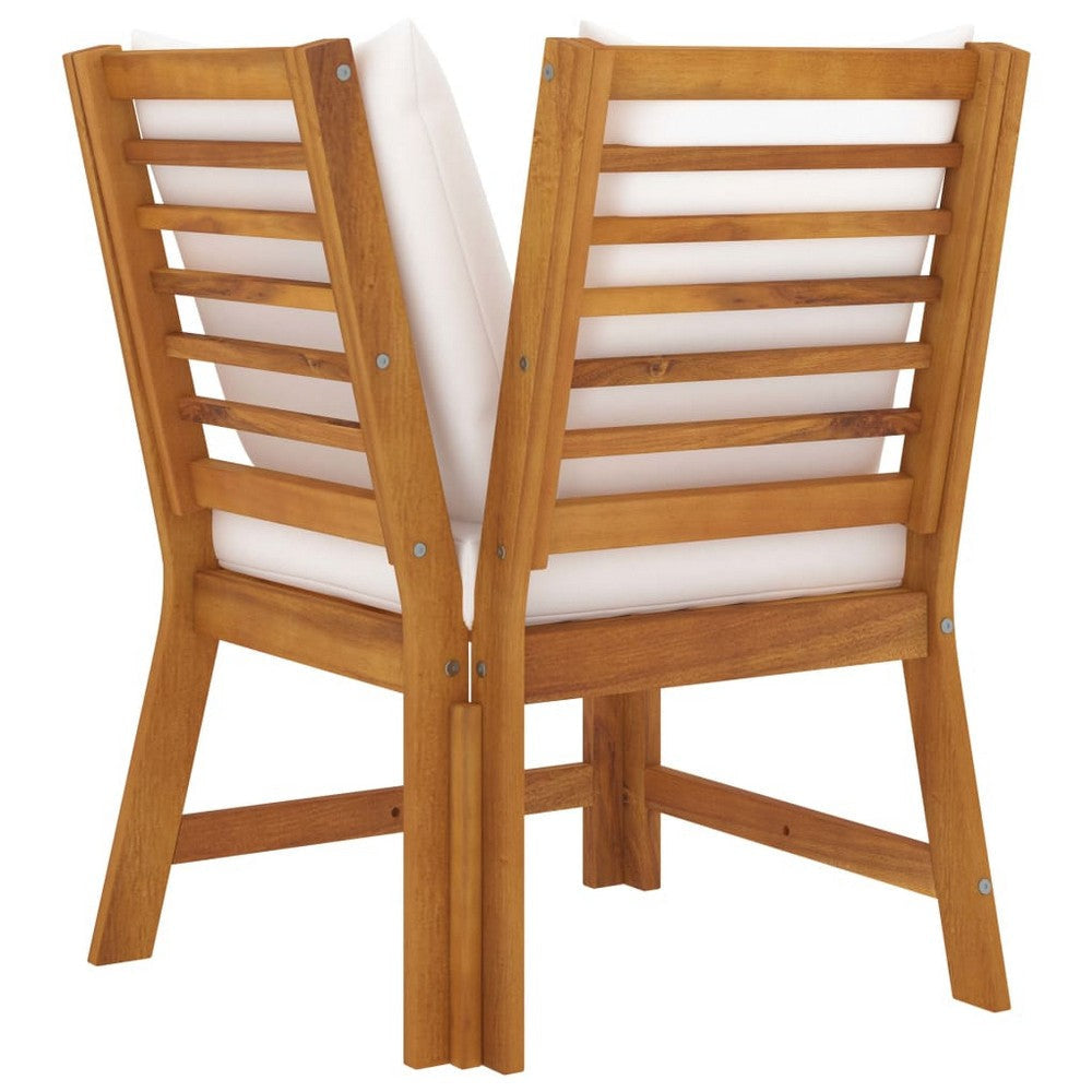 Outdoor Modular Sectional Corner Sofa Wedge Seat Slatted Acacia Wood BM325935