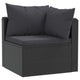 4pc Outdoor Modular Sofa Set Black Woven Poly Rattan and Cushions BM325937