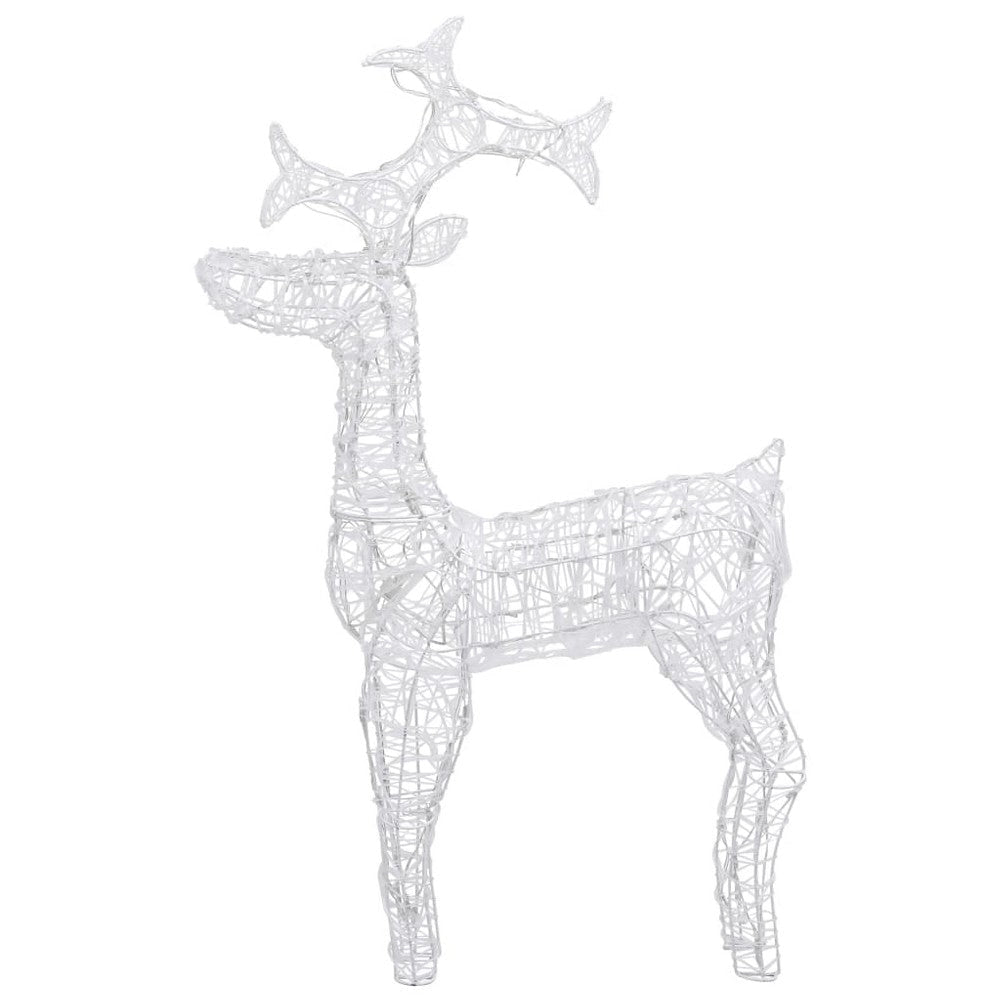 Outdoor Reindeer Christmas Decoration, 90 Cool White LEDs, Acrylic