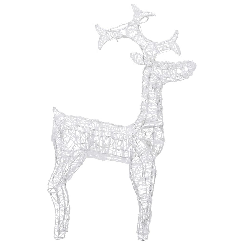Outdoor Reindeer Christmas Decoration 90 Cool White LEDs Acrylic BM325938