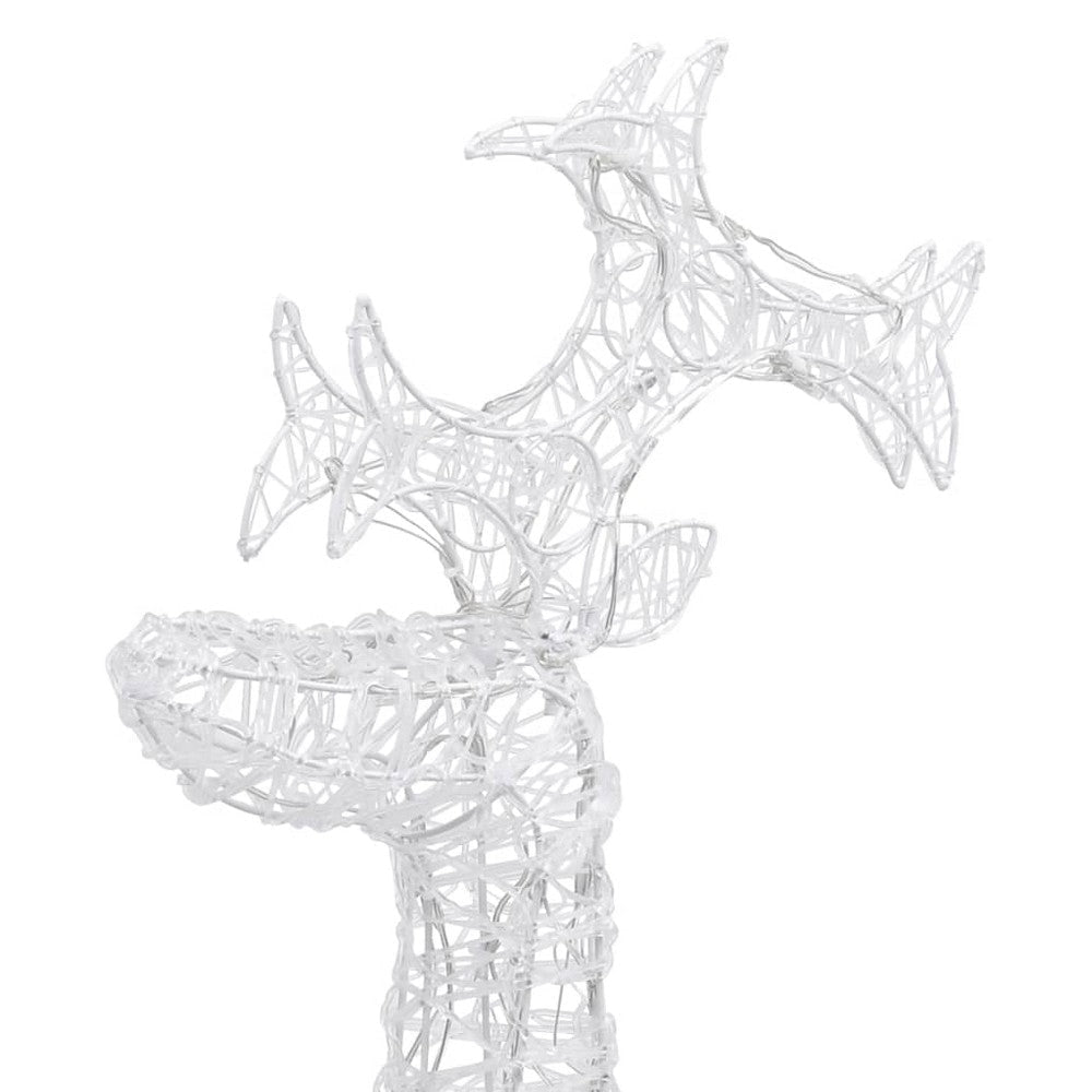Outdoor Reindeer Christmas Decoration 90 Cool White LEDs Acrylic BM325938