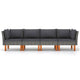 Reem 4pc Modular Sofa Set Dark Gray Woven Poly Rattan and Cushions BM325939