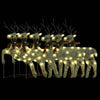6 Reindeers Outdoor Christmas Decor, 8 Light Effects, 120 Gold LEDs