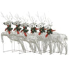 6 Reindeers Outdoor Christmas Decor 8 Light Effects 120 Gold LEDs BM325940