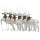 6 Reindeers Outdoor Christmas Decor 8 Light Effects 120 Gold LEDs BM325940
