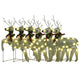 6 Reindeers Outdoor Christmas Decor 8 Light Effects 120 Gold LEDs BM325940
