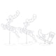 Outdoor 2 Flying Reindeer Sleigh Christmas Decor, 72 Cool White LEDs