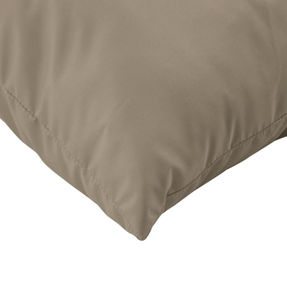 Paom 3pc Outdoor Pallet Cushions Hollow Fiber Taupe Oxford Fabric BM325942