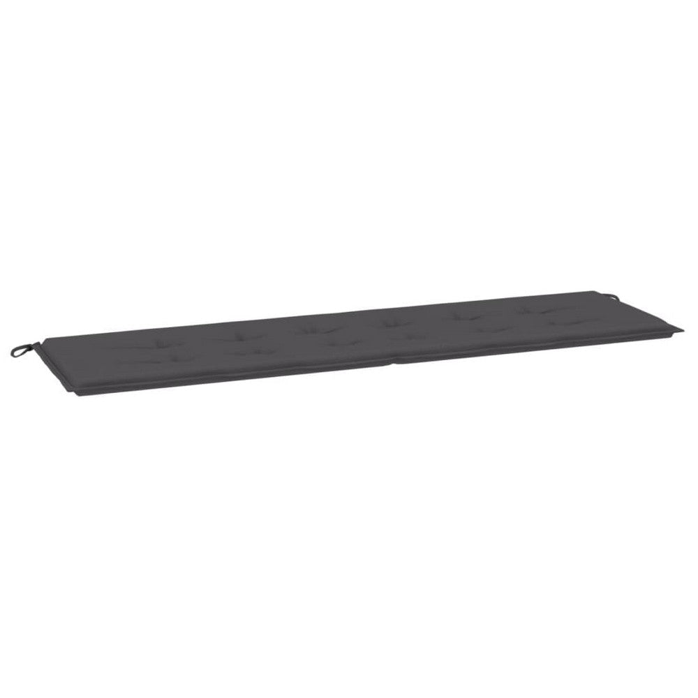 Claire Outdoor Cushion for Bench with Tie Ropes, Gray Oxford Fabric