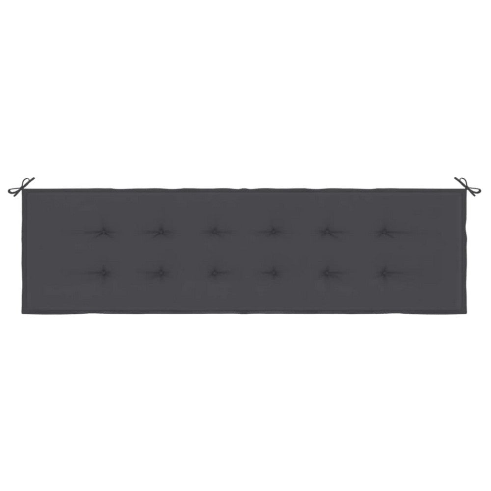 Claire Outdoor Cushion for Bench with Tie Ropes Gray Oxford Fabric BM325945