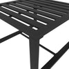 Outdoor Coffee Table with 24 Inch Slatted Top Dark Gray Aluminum BM325948