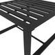 Outdoor Coffee Table with 24 Inch Slatted Top Dark Gray Aluminum BM325948