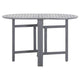 Oval Outdoor Dining Table Foldable Design 48 Inch Gray Acacia Wood BM325949