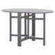 Oval Outdoor Dining Table Foldable Design 48 Inch Gray Acacia Wood BM325949