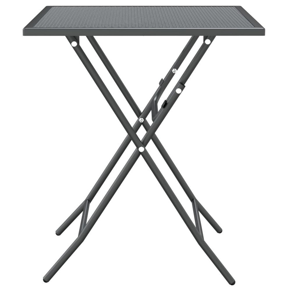 Zofi Outdoor Dining Breakfast Bistro Table Foldable Mesh Top Gray BM325951