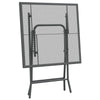 Zofi Outdoor Dining Breakfast Bistro Table Foldable Mesh Top Gray BM325951