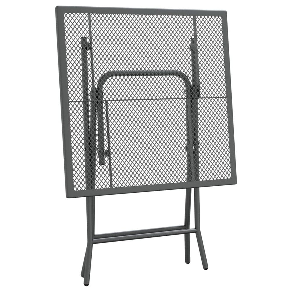 Zofi Outdoor Dining Breakfast Bistro Table Foldable Mesh Top Gray BM325951