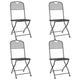Yoko 5pc Outdoor Breakfast Dining Bistro Set Gray Folding Metal BM325952